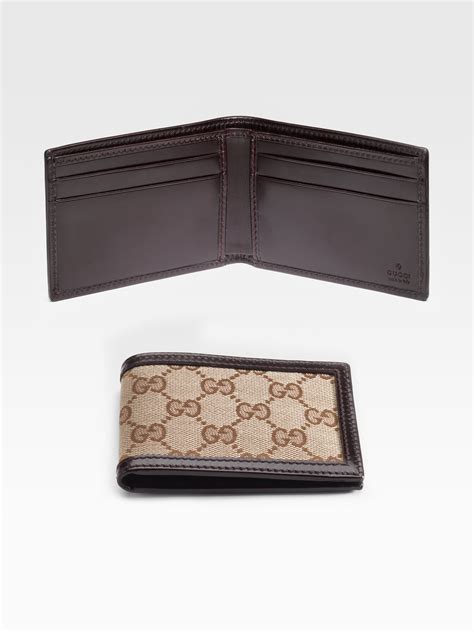 mens brown gucci wallet|gucci bamboo wallets.